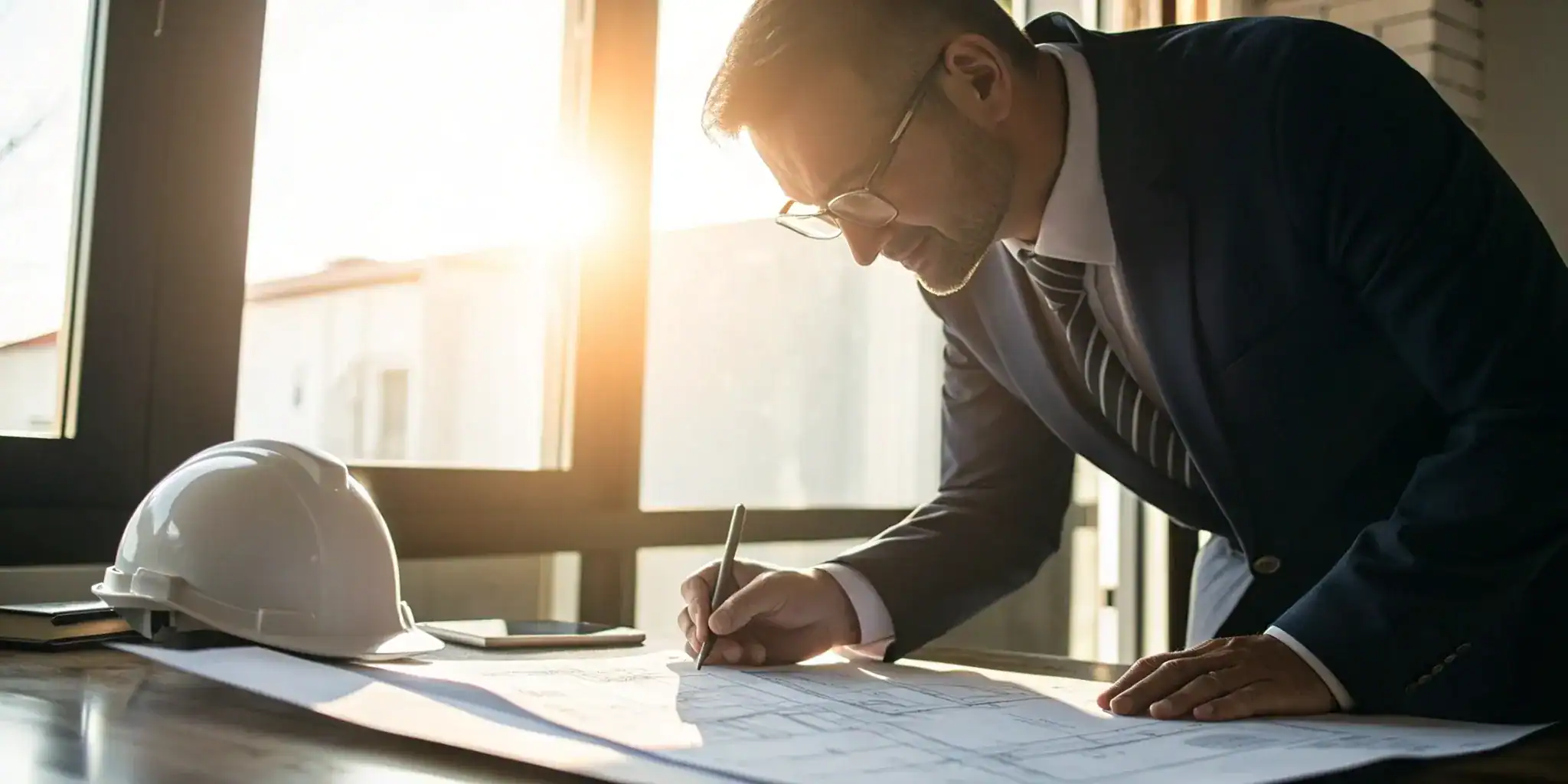 Public adjuster reviewing documents for a denied insurance claim.