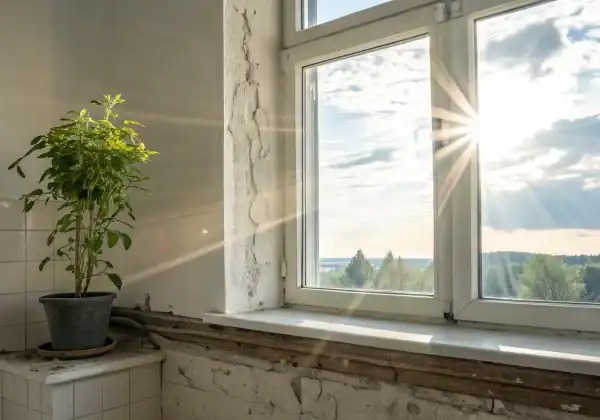 A wall with peeling paint from water damage, a situation that may require help for a denied mold claim.