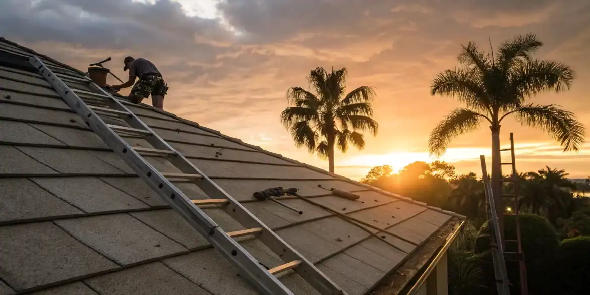 Roofer repairing a Florida home, a reason to reopen an insurance claim within the statute of limitations.