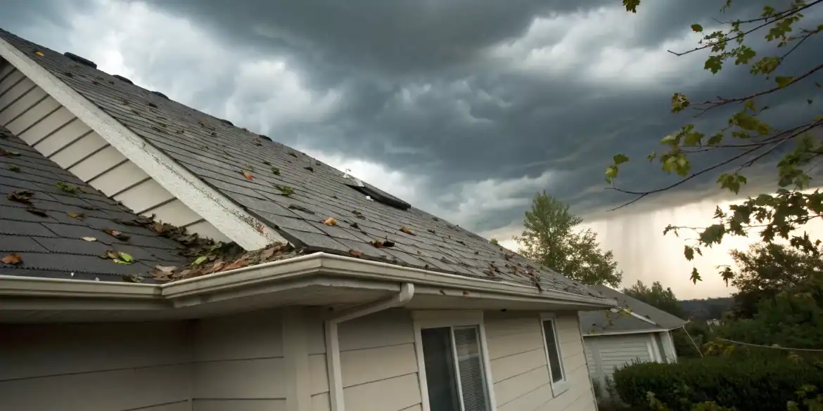 A roof with hail damage, a key factor in determining how much insurance will pay for a claim.