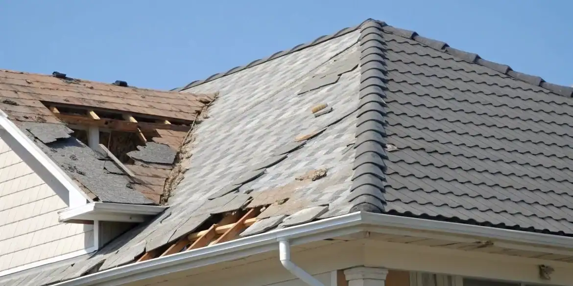 Calculating the replacement cost for a roof with significant shingle damage.