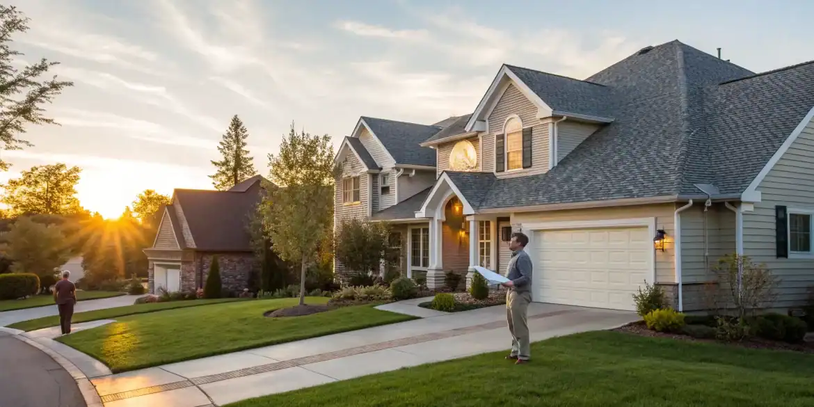 Veteran reviewing supplemental claim documents with a partner outside their home.
