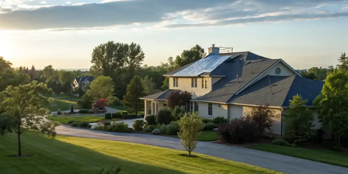 A suburban family home protected by a loss of use insurance policy.